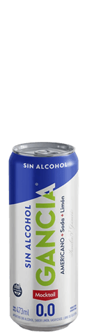 Lata Gancia Soda Limón Cero Alcohol